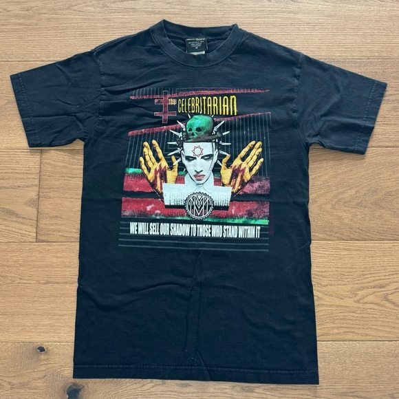 Marilyn Manson Artimonde The Celebritarian Vintage Y2K - Black - EUC - Size M - Picture 1 of 6